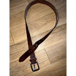 Men's Timberland Genuine Leather Belt with Metal Buckle (32-34)